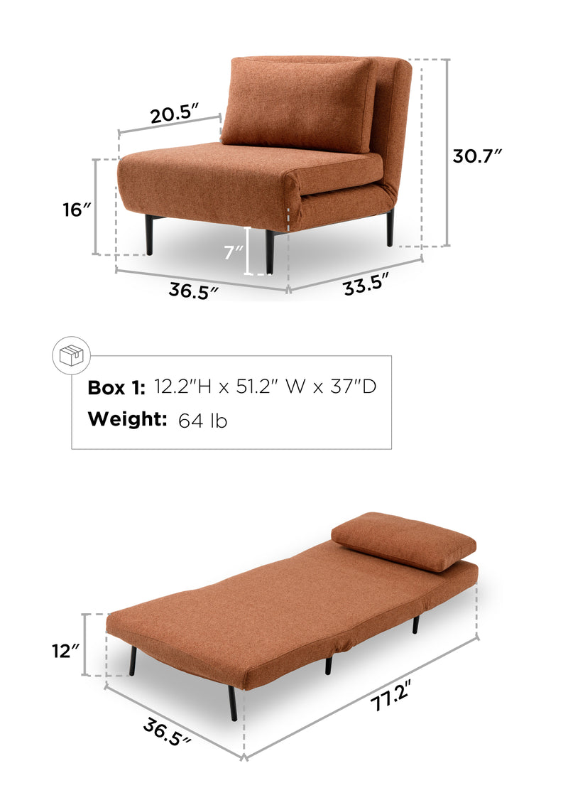 Alna Chair Sleeper dimensions