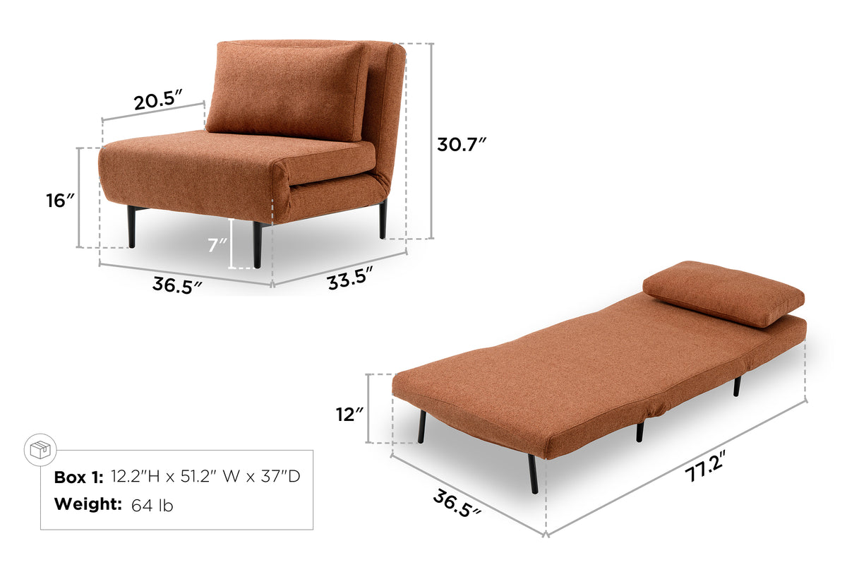 Alna Chair Sleeper dimensions