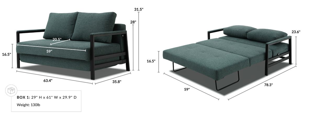 Alure 2 Seat Sofa Bed