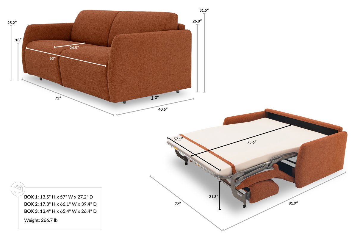 Aspen 2 Seat Sofa Bed
