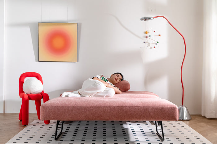 small spaces multi-functional queen-sized sleeper Sofa bed Comfortable sofa bed Best pull out couch pink  Sofa Beds Modern Furniture Queen Sofa Bed 