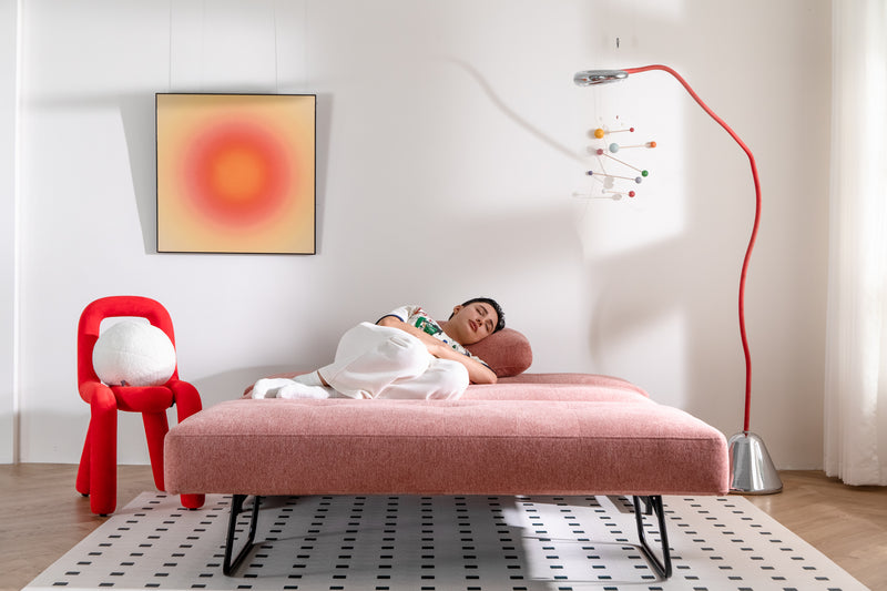small spaces multi-functional queen-sized sleeper Sofa bed Comfortable sofa bed Best pull out couch pink  Sofa Beds Modern Furniture Queen Sofa Bed 