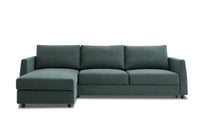 Bergen Sectional Sofa Bed Emerald  Green Chaise lounge Functional Furniture  Sofa Beds