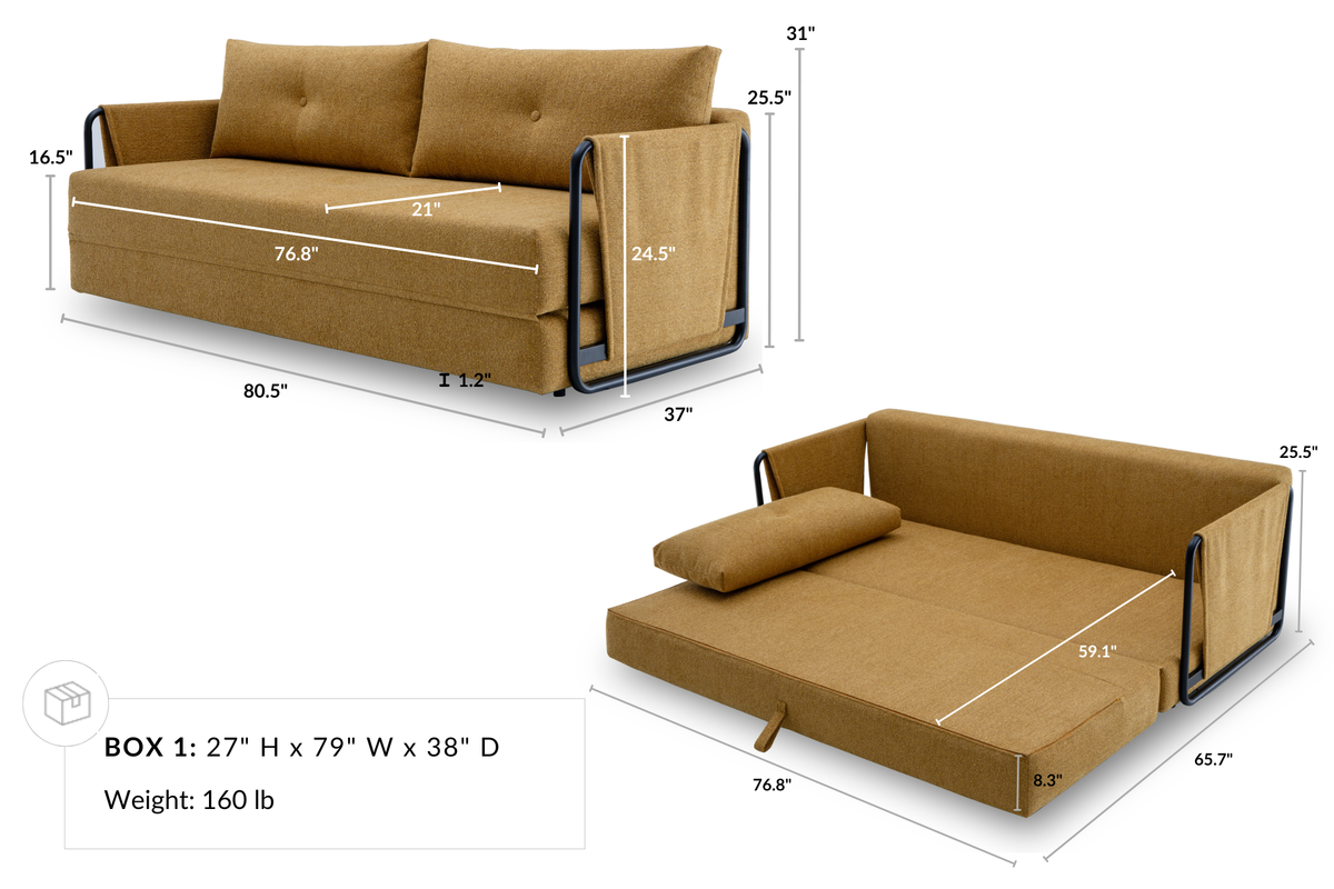Berlin 3 Seat Sofa Bed