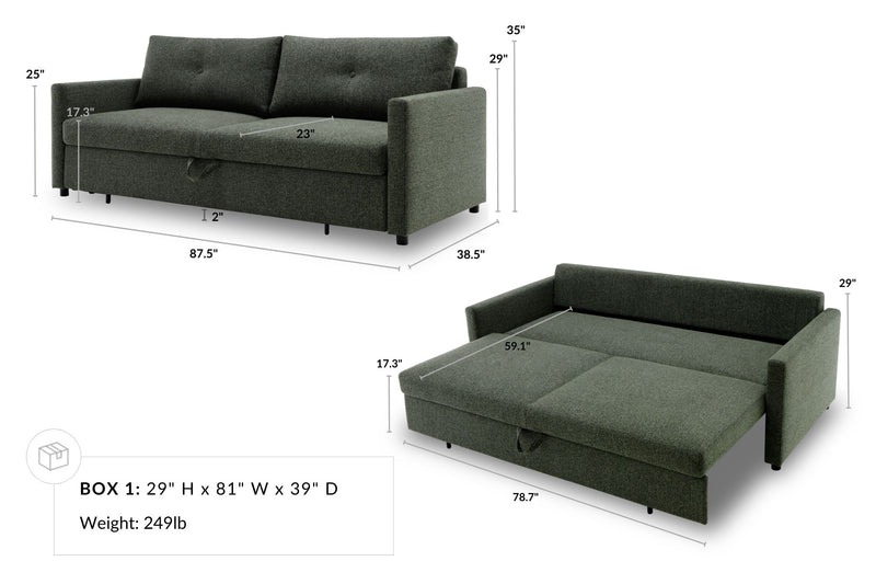 Cenna 3 Seat Sofa Bed