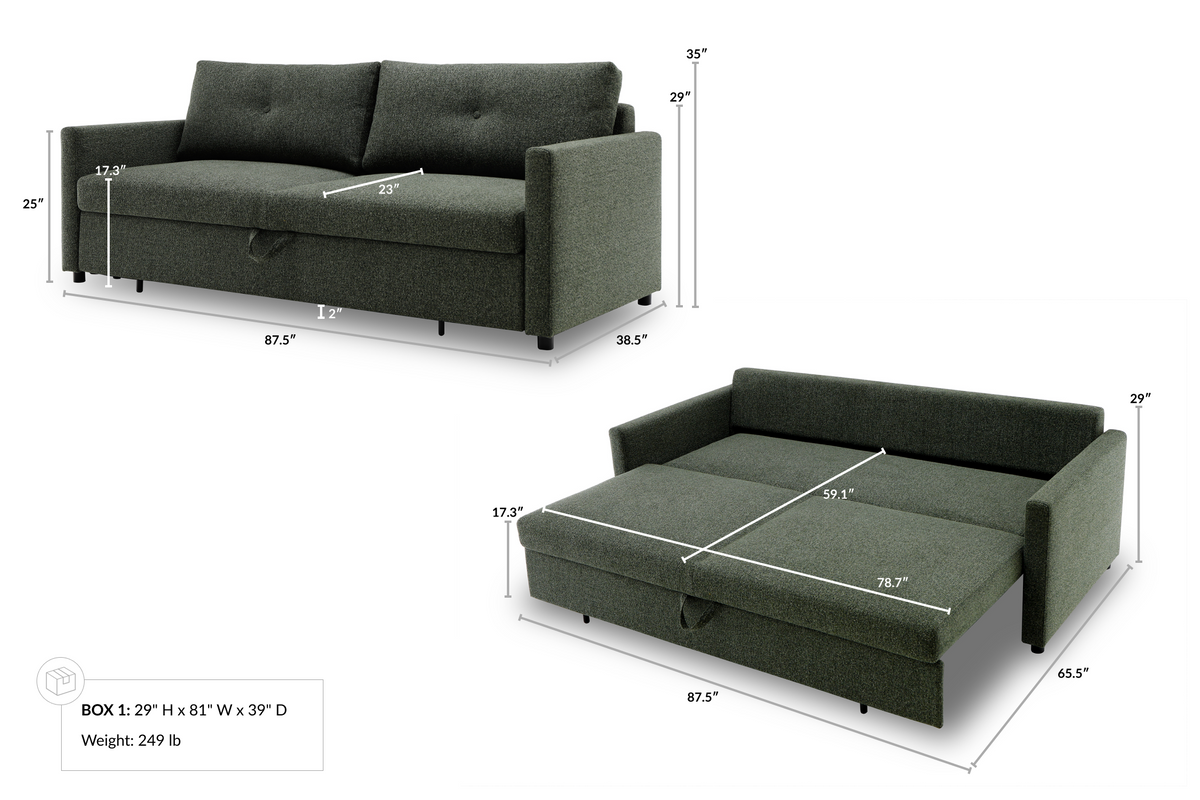 Cenna 3 Seat Sofa Bed