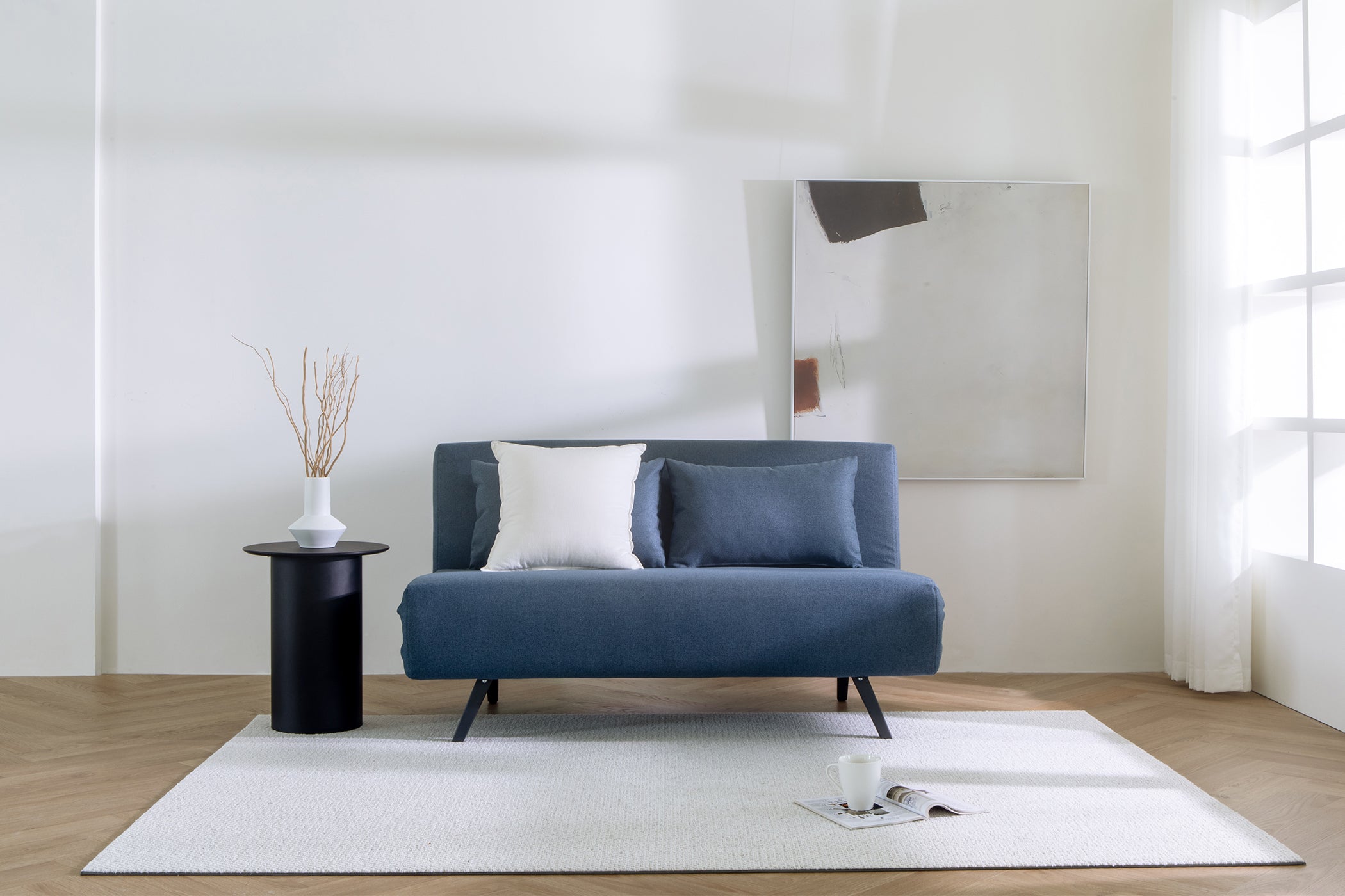 Full Size Coda Double Armless Loveseat Sofa Bed Spaze