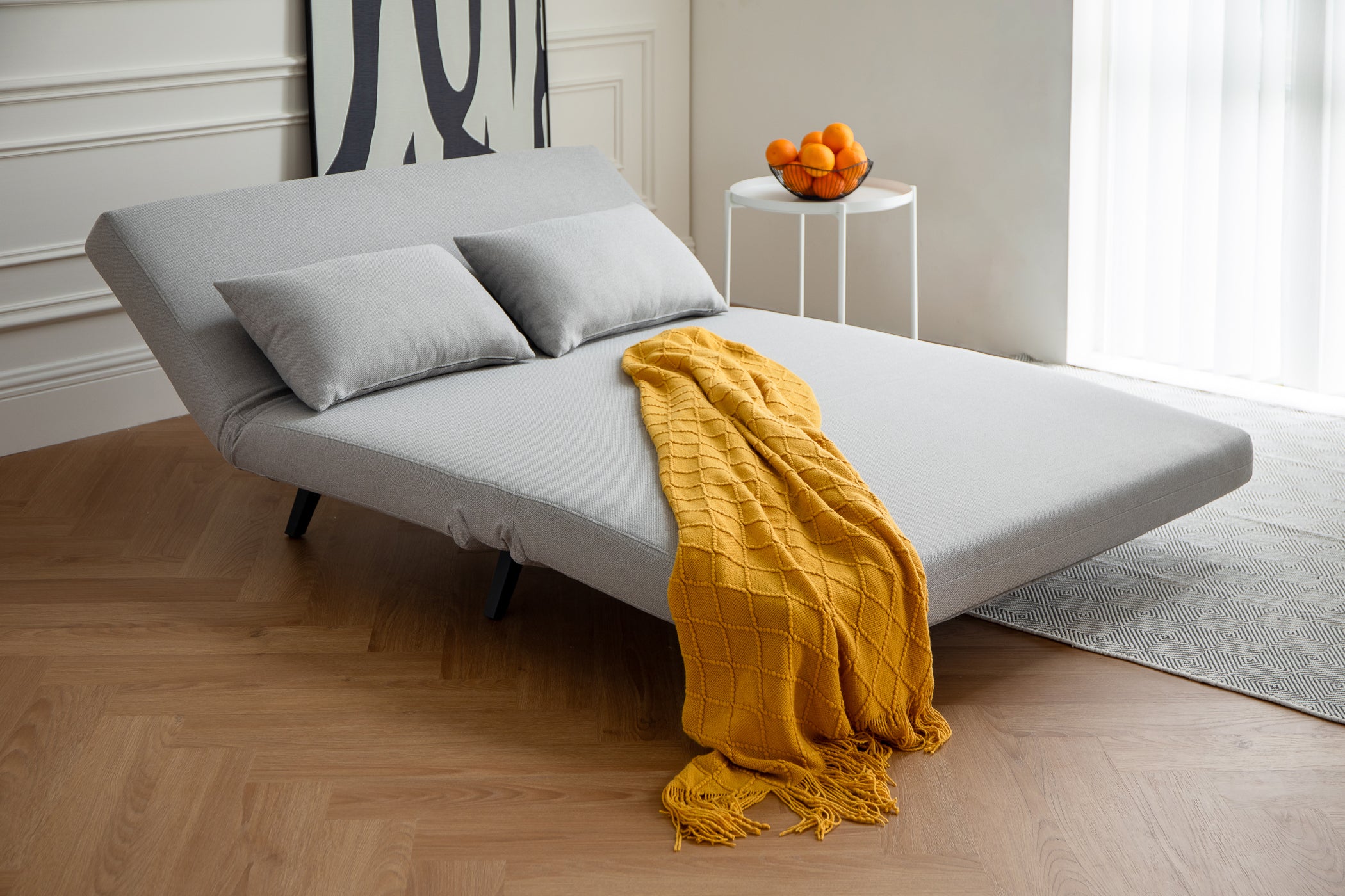 Coda Sofabed Silver Grey with Lounge position