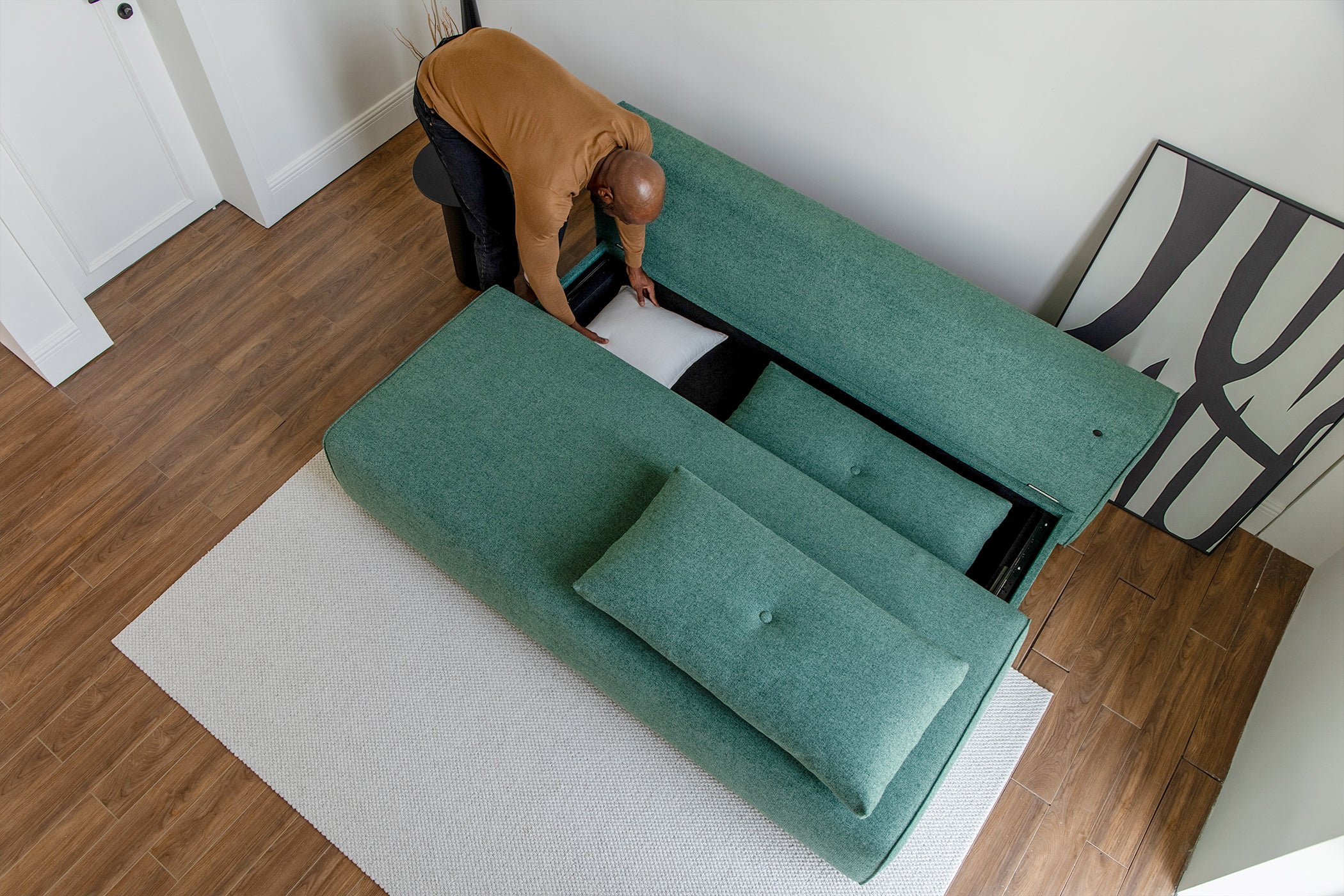 Duncan EmeraldGreen Lifestyle Model sofa bed