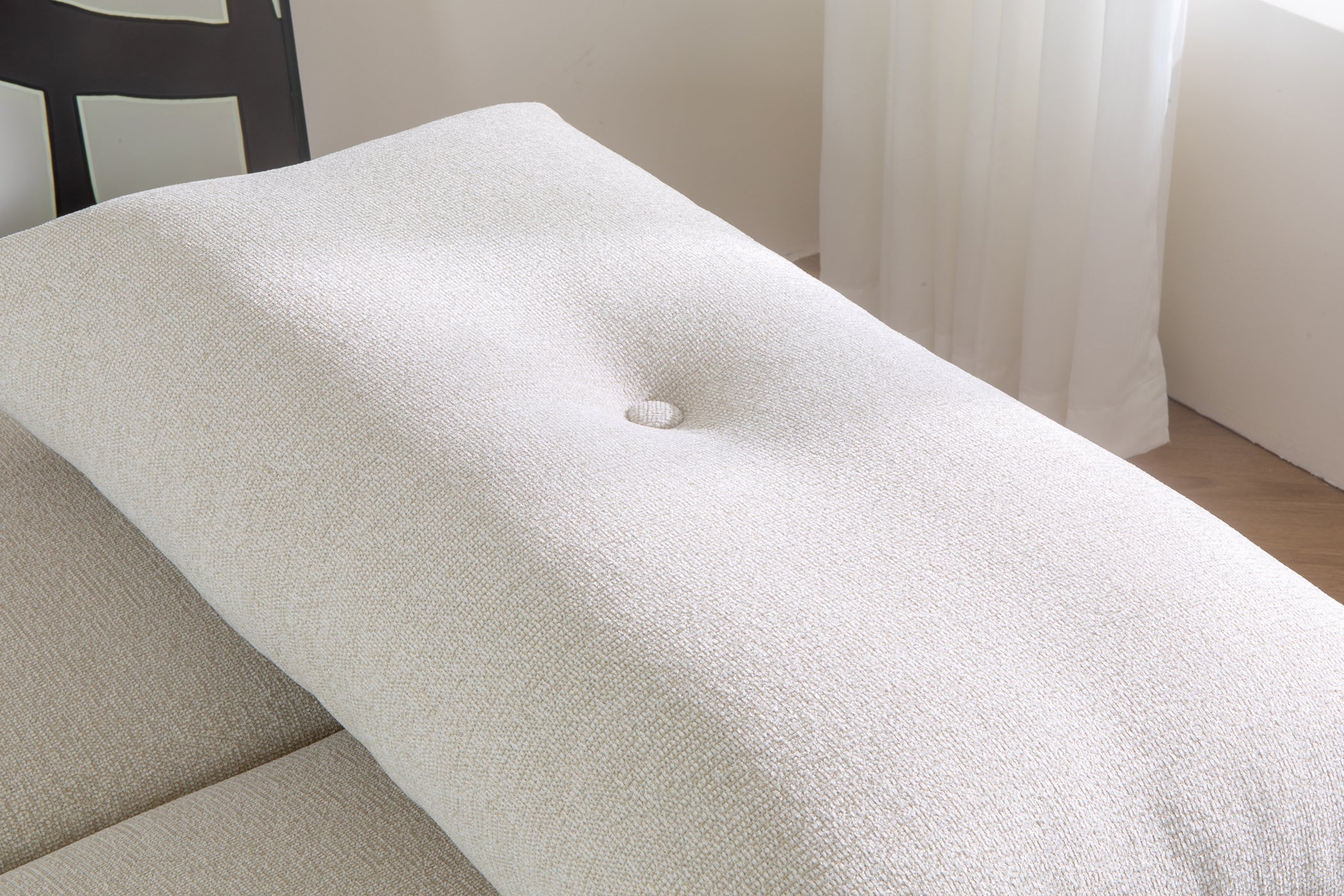 Duncan Pearl White Lifestyle Without Model sofa bed