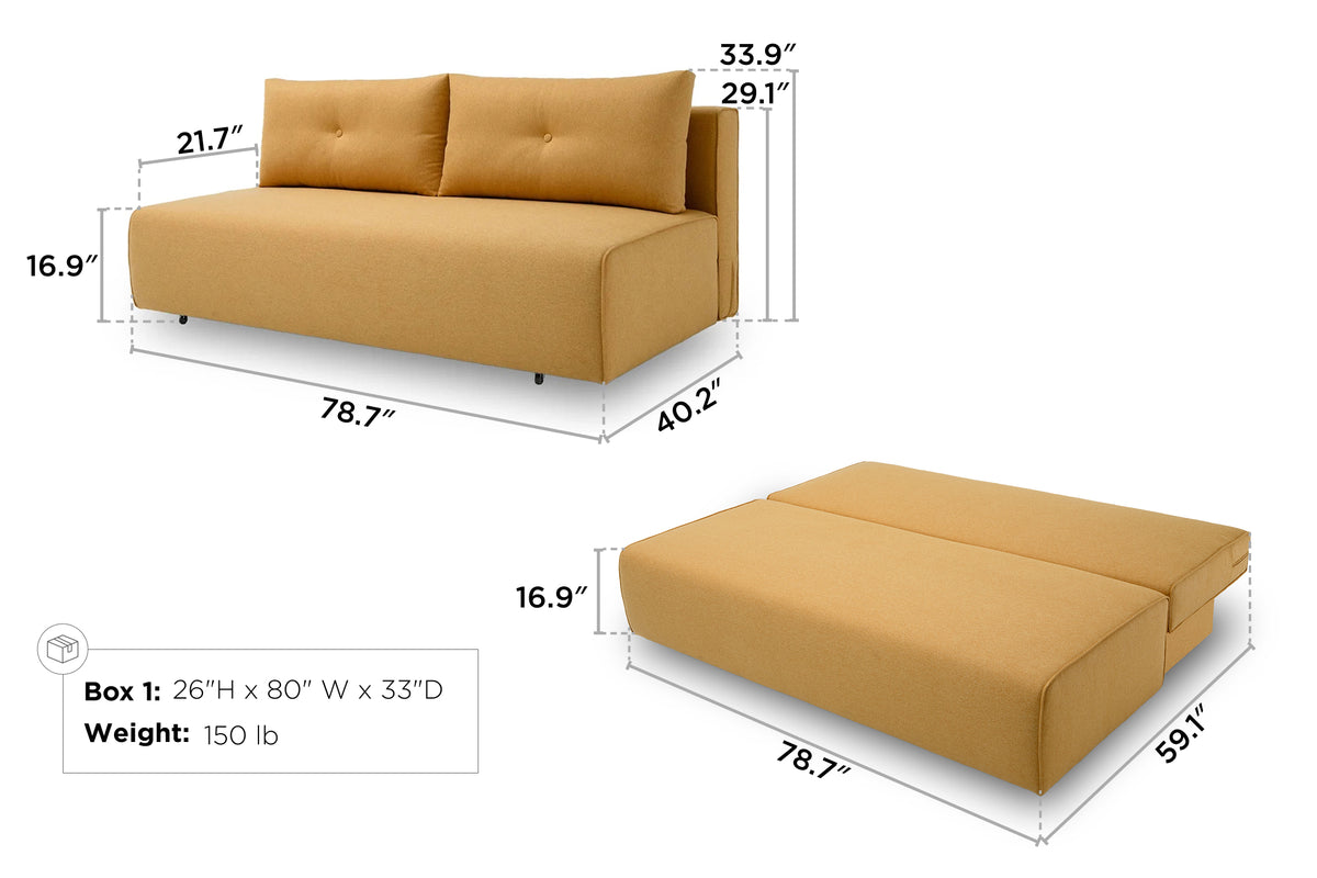 Duncan Sofa Bed With Storage dimensions