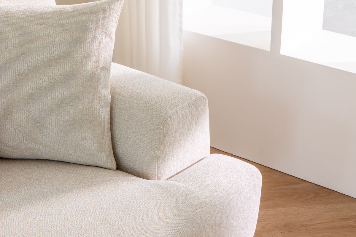 Mercury Sofa Spaze Furniture modern design comfortable wooden legs 2.5 seats Linen Like Fabric Living room furniture modern couch mid-century 