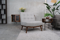 silver armless occasional chair living room furniture wooden legs comfortable chairs office chairs modern