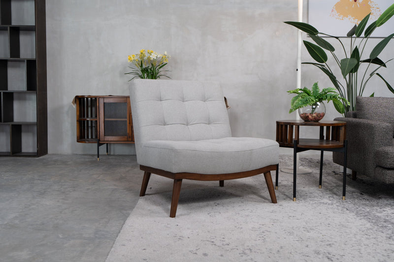 silver armless occasional chair living room furniture wooden legs comfortable chairs office chairs modern