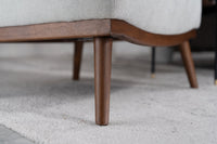 silver armless occasional chair living room furniture wooden legs comfortable chairs office chairs modern