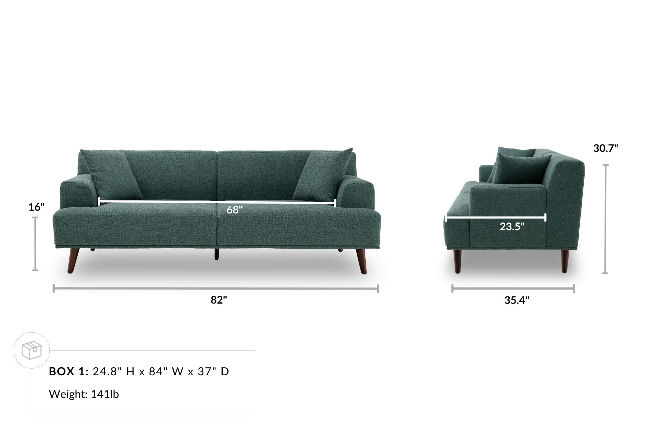 Mercury: Comfortable Fabric Couch for Living Room – Spaze