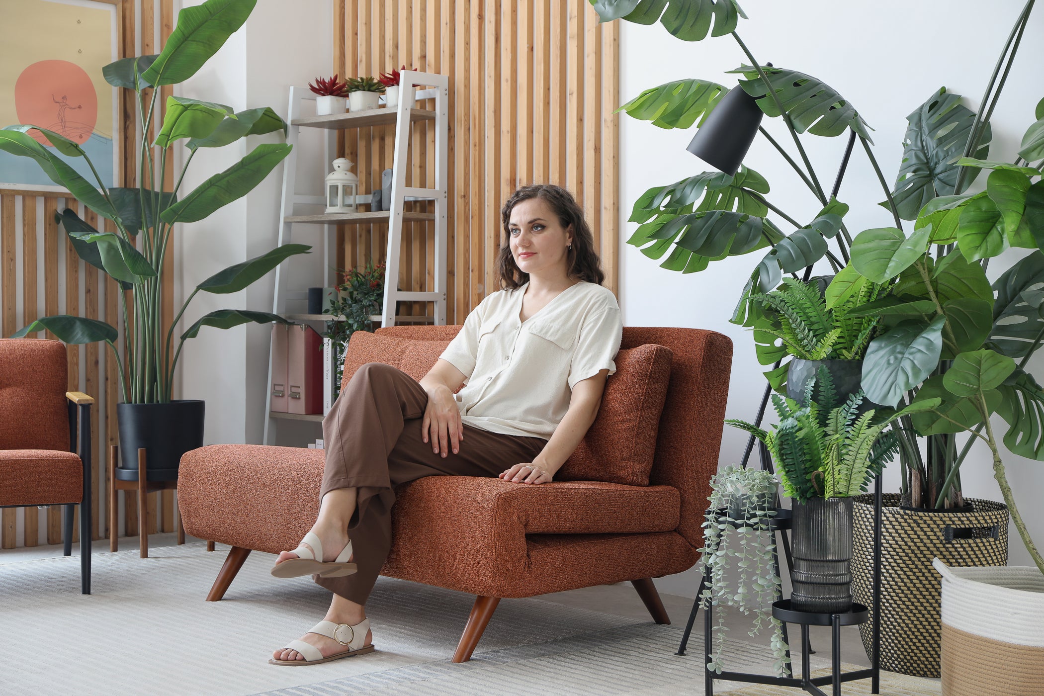 Napa Bronze Orange sofa bed