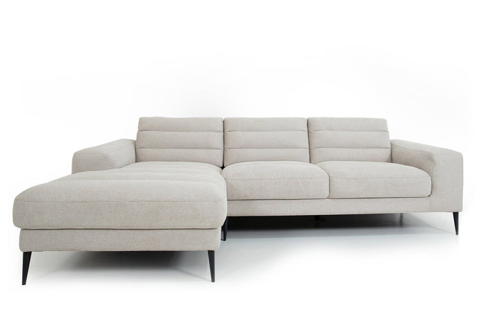 Sectional Sofa Livingroom furniture comfortable chaise sofas couches linen like fabric metal legs modern design 