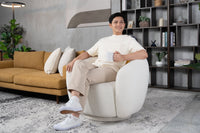 Occasional Chair accent chair chairs for living room chairs wooden lounge chairs modern living chairs armchair boucle fabric swivel chair 