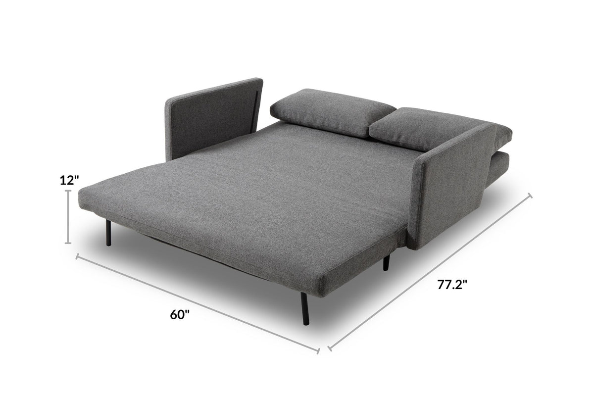 Oslo 2 Seat Sofa Bed | Metal Black