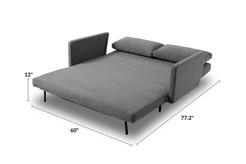 Oslo 2 Seat Sofa Bed | Metal Black