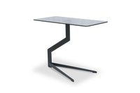 Mir End Table Tables Spaze Furniture Smoked glass / Iron grey 